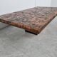 Vintage copper plated brutalist coffee table, 1970s