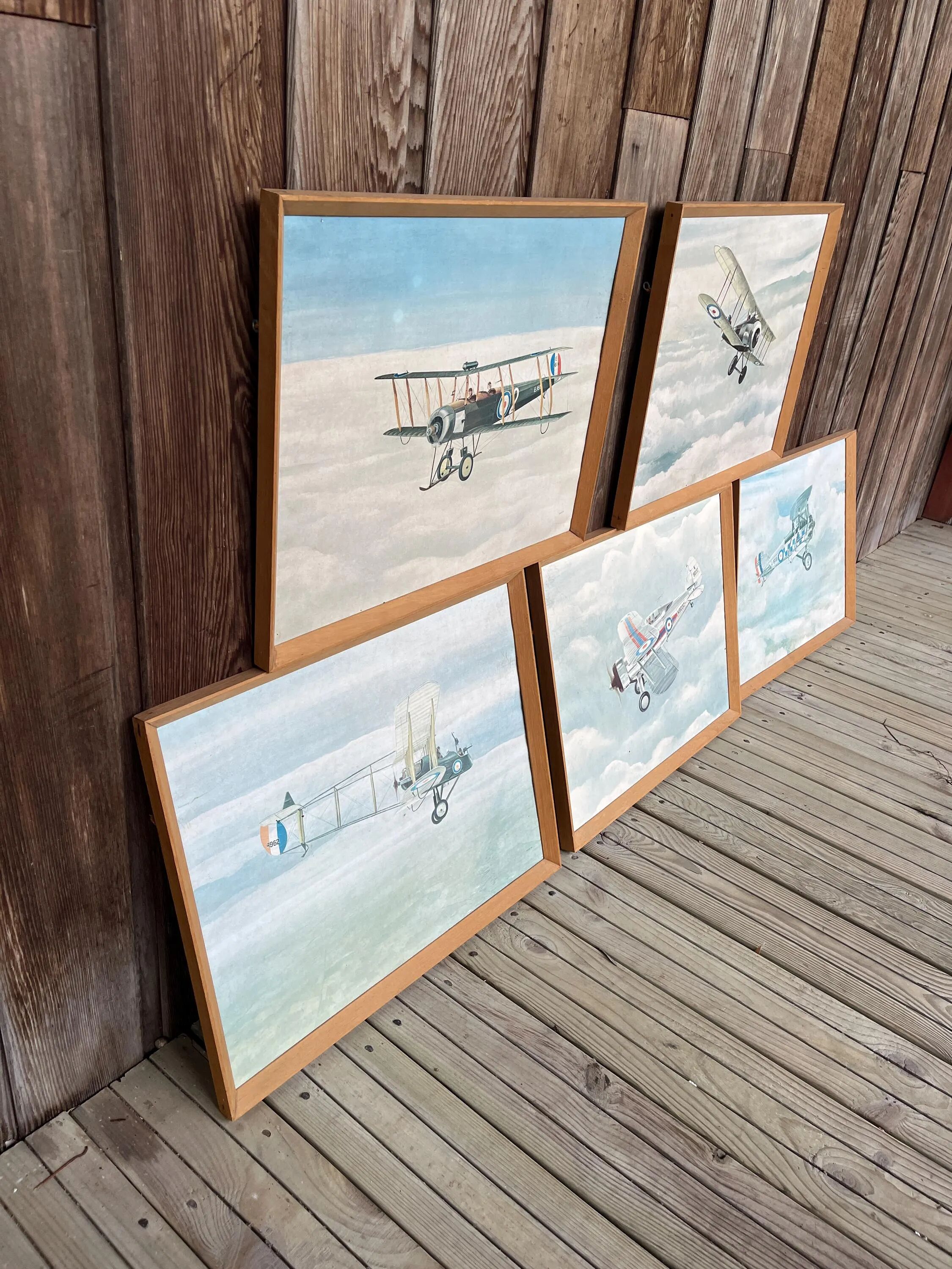 Set of 5 vintage U.S. MILITARY aircraft posters