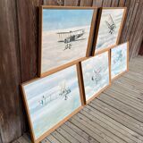 Set of 5 vintage U.S. MILITARY aircraft posters