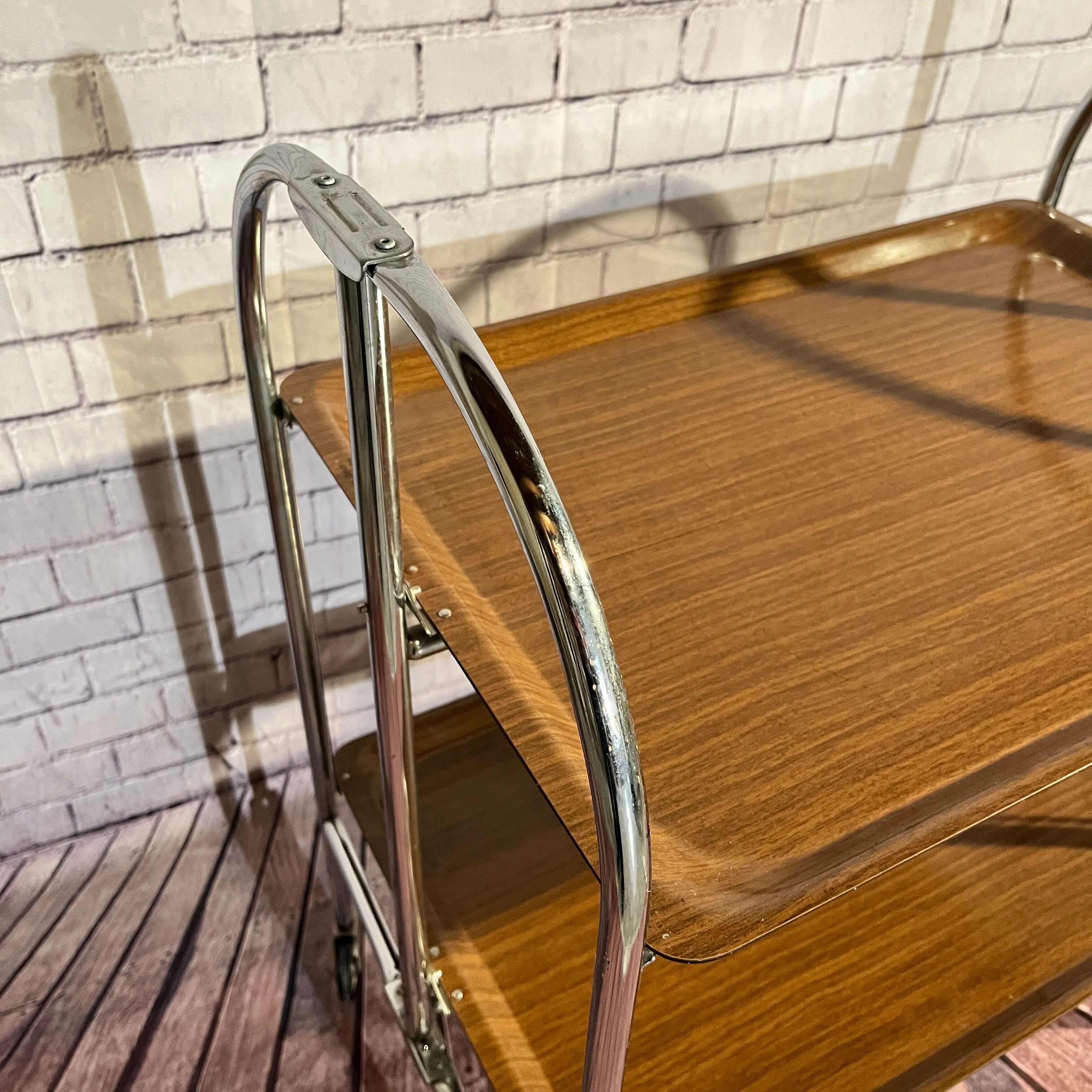 Vintage foldable service trolley
