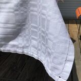 Square tablecloth embroidered JB cotton damask squares