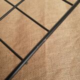 Vintage black metal wire magazine holder