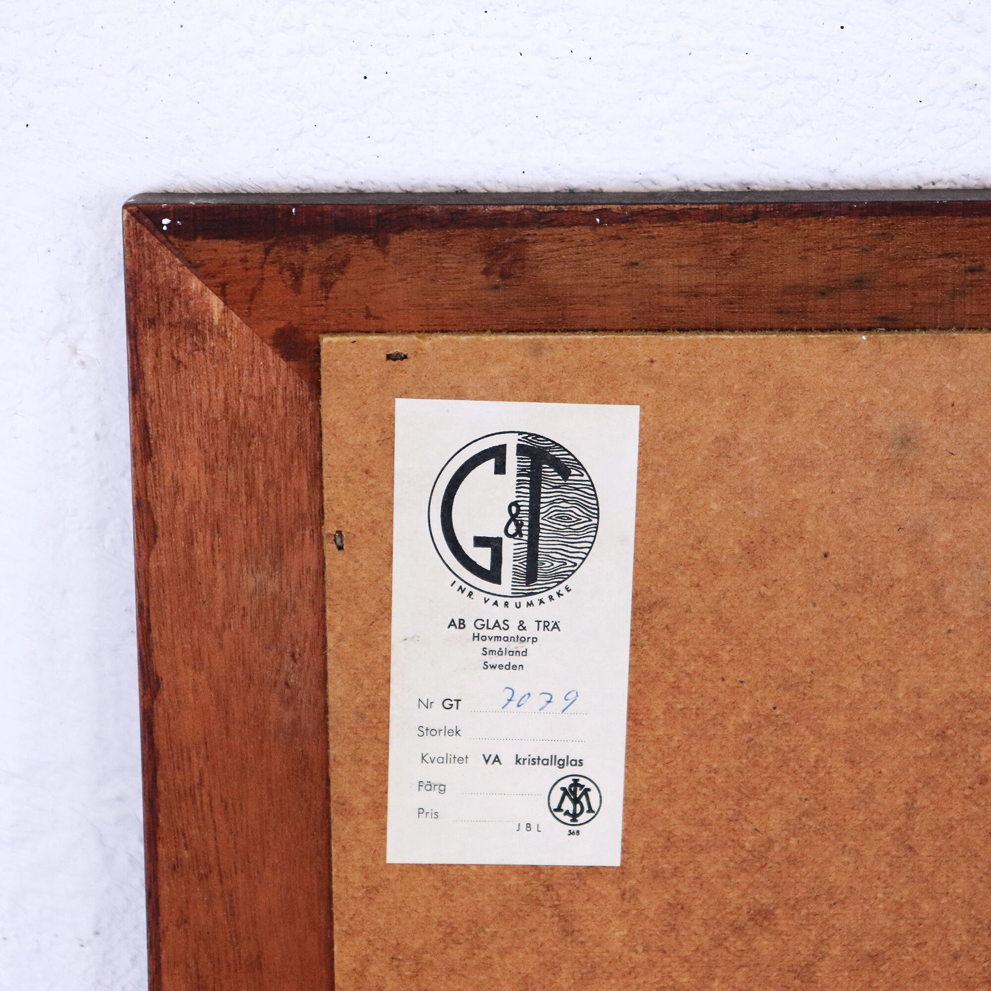 Mirror in Rio rosewood, by G&T, 1960