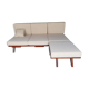 Tatra sofa bed, renovated buckle fabric, vintage czech 1960