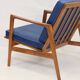 Chair by Stefan de Swarz-dzkie Fabryki Mebli, 1960 blue