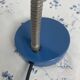 Vintage blue desk lamp, 1970s, flexible chrome metal