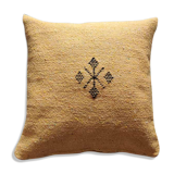 Yellow Moroccan cotton cushion