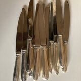 Product BHV Set of 12 table knives in silver metal Louis 1950