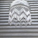 Art Deco frosted glass pendant light