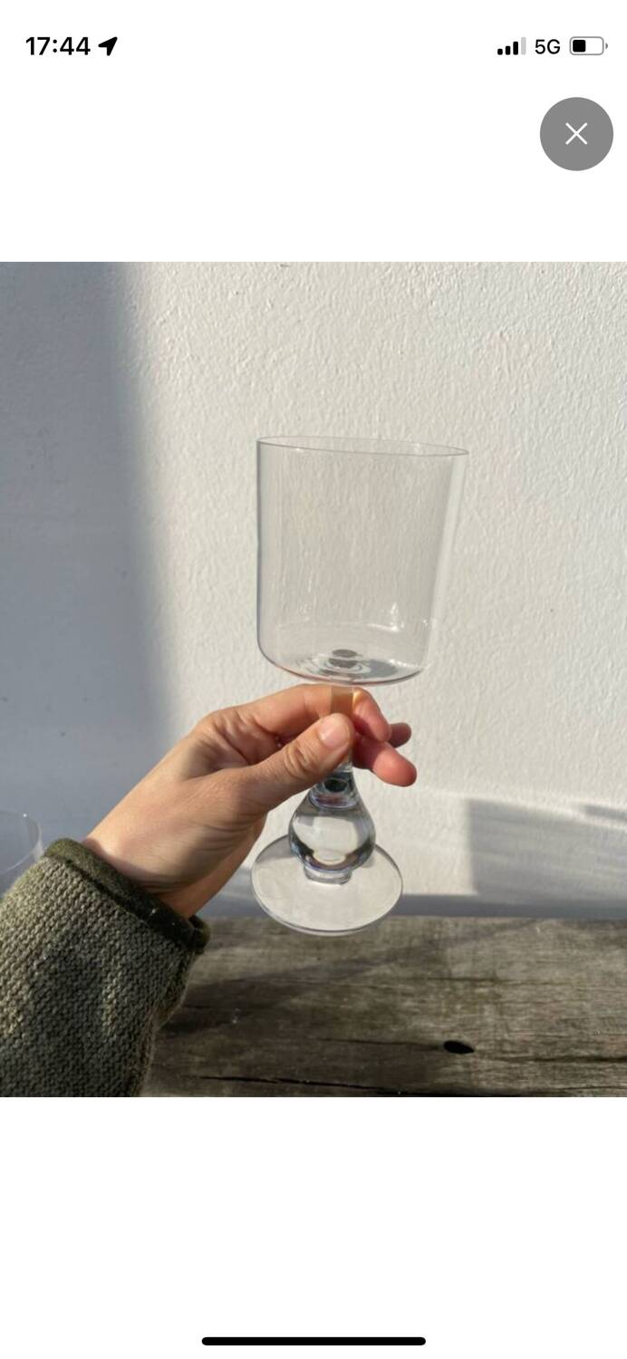 Pair of crystal goblets from Baccarat.