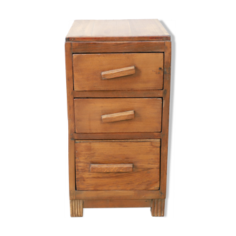 Art Deco bedside in Burmese teak