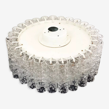 Plafonnier vintage doria avec cylindres en verre