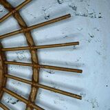 Miroir soleil en rotin vintage