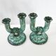 Paire de chandeliers Longwy vintage 1960