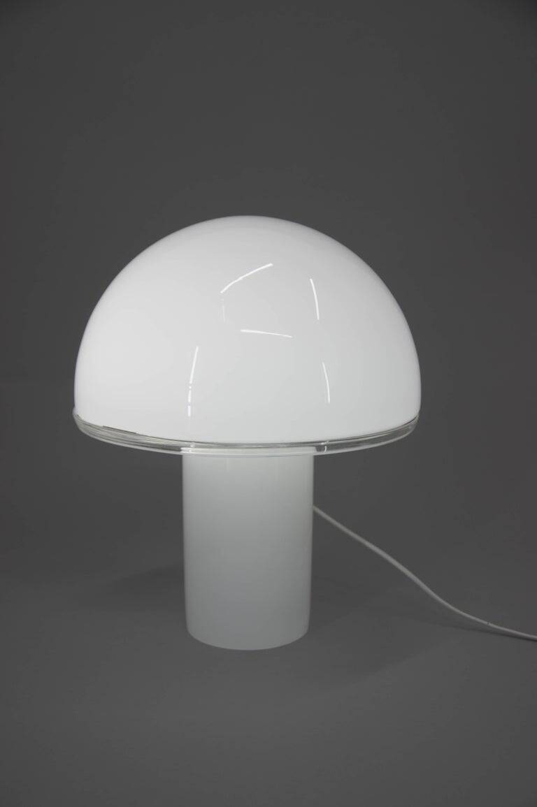 Large Italian Opaline Glass Table or Floor Lamp by Fontana Arte, 2010s