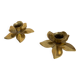 Bougeoirs en fleurs laiton