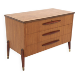Scandinavian teak chest of drawers, Bröderna Gustavssons, Markaryd, Sweden, 1950