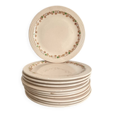 Assiettes à déssert Longwy art déco modèle Betty