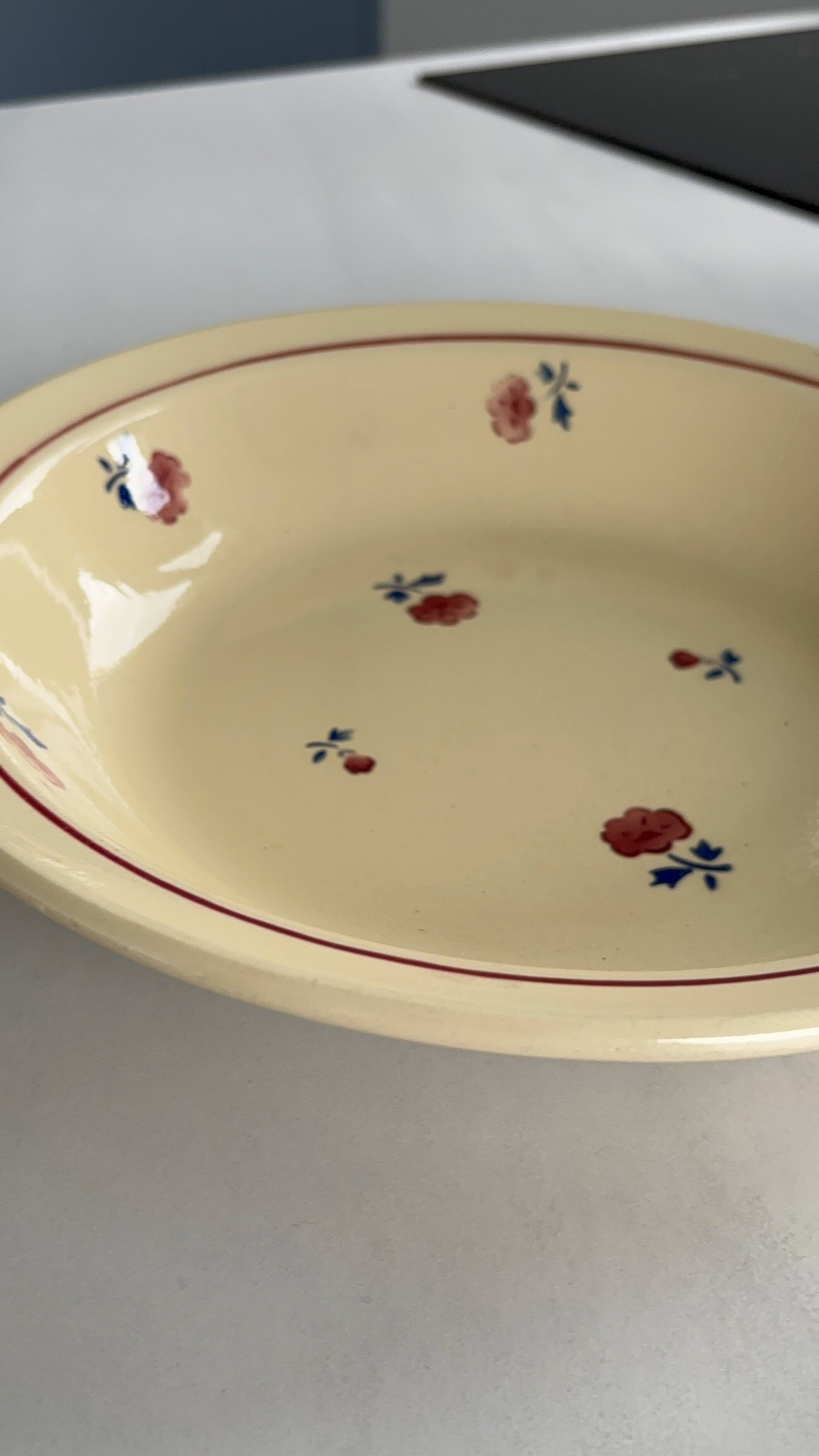 Saladier - plat badonviller modèle jean petite fleur vintage