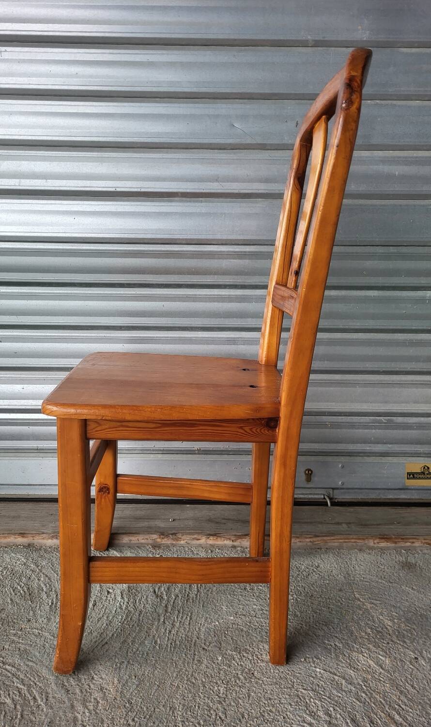 Set of 4 vintage solid wood chairs