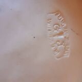 Ceramic pocket emptier with wood motif by GranJean Jourdan Vallauris