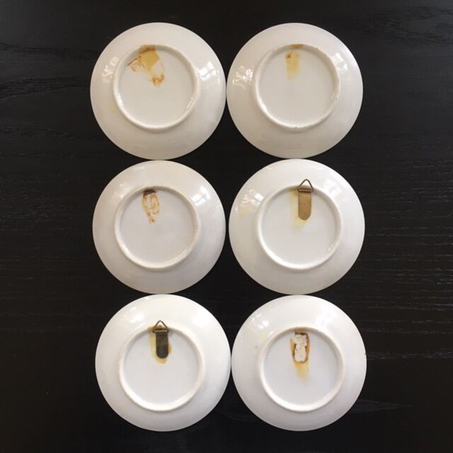 Collection of 6 small bird décor plates