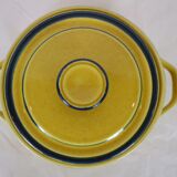 Conteneur à biscuits des années 70 jaune et bleu, Laveno Richard Ginori