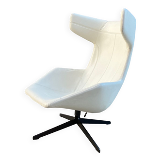 Moroso Take A Line For A Walk Chaise pivotante (condition salle d’exposition) Cuir blanc