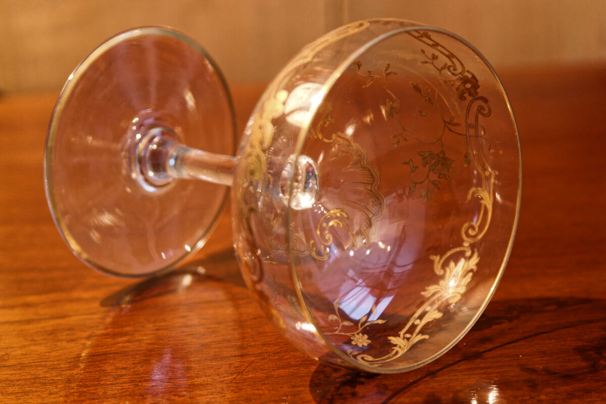 Old champagne glass