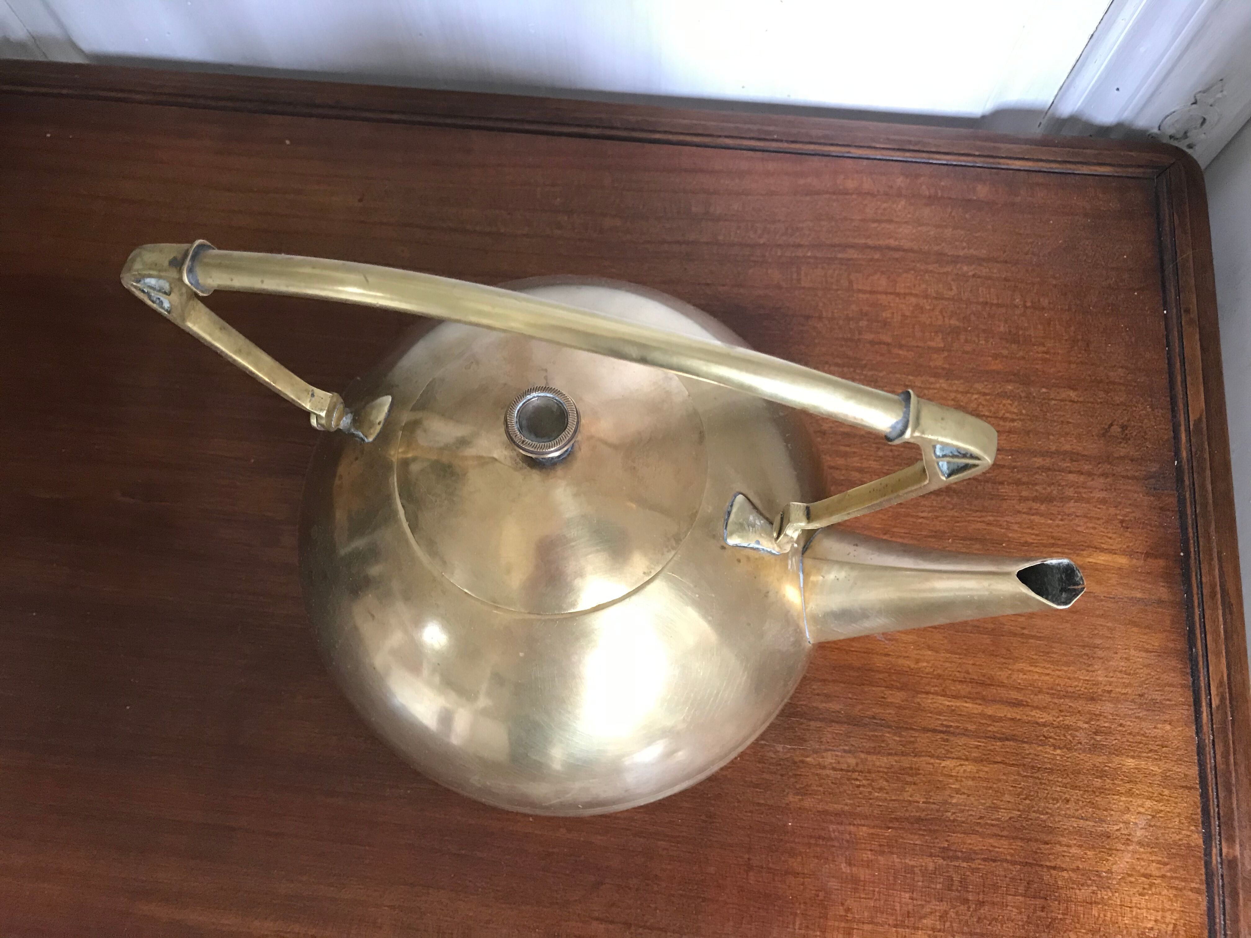 Art Deco brass kettle