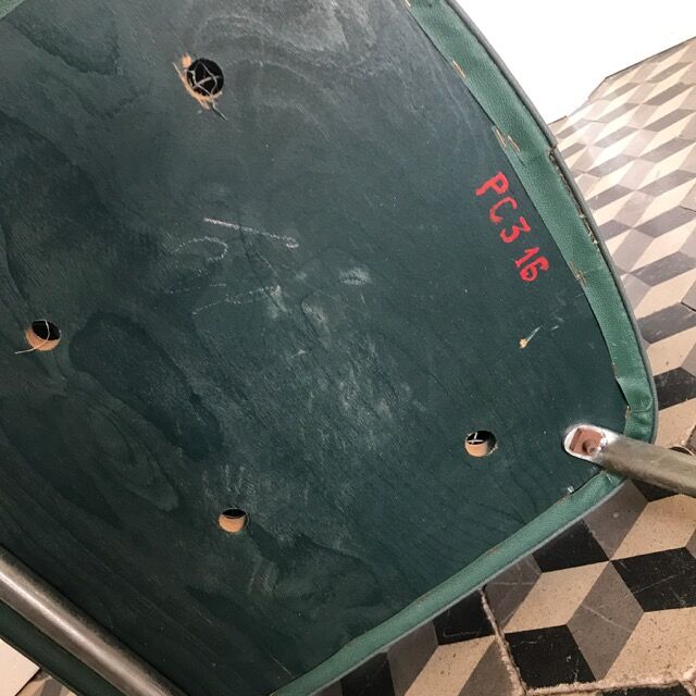 Fauteuil de bureau industriel skaï gris