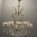 Lustre italien en verre de Murano en cristal, années 1950