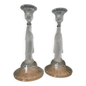 Bougeoirs de la cristallerie Portieux