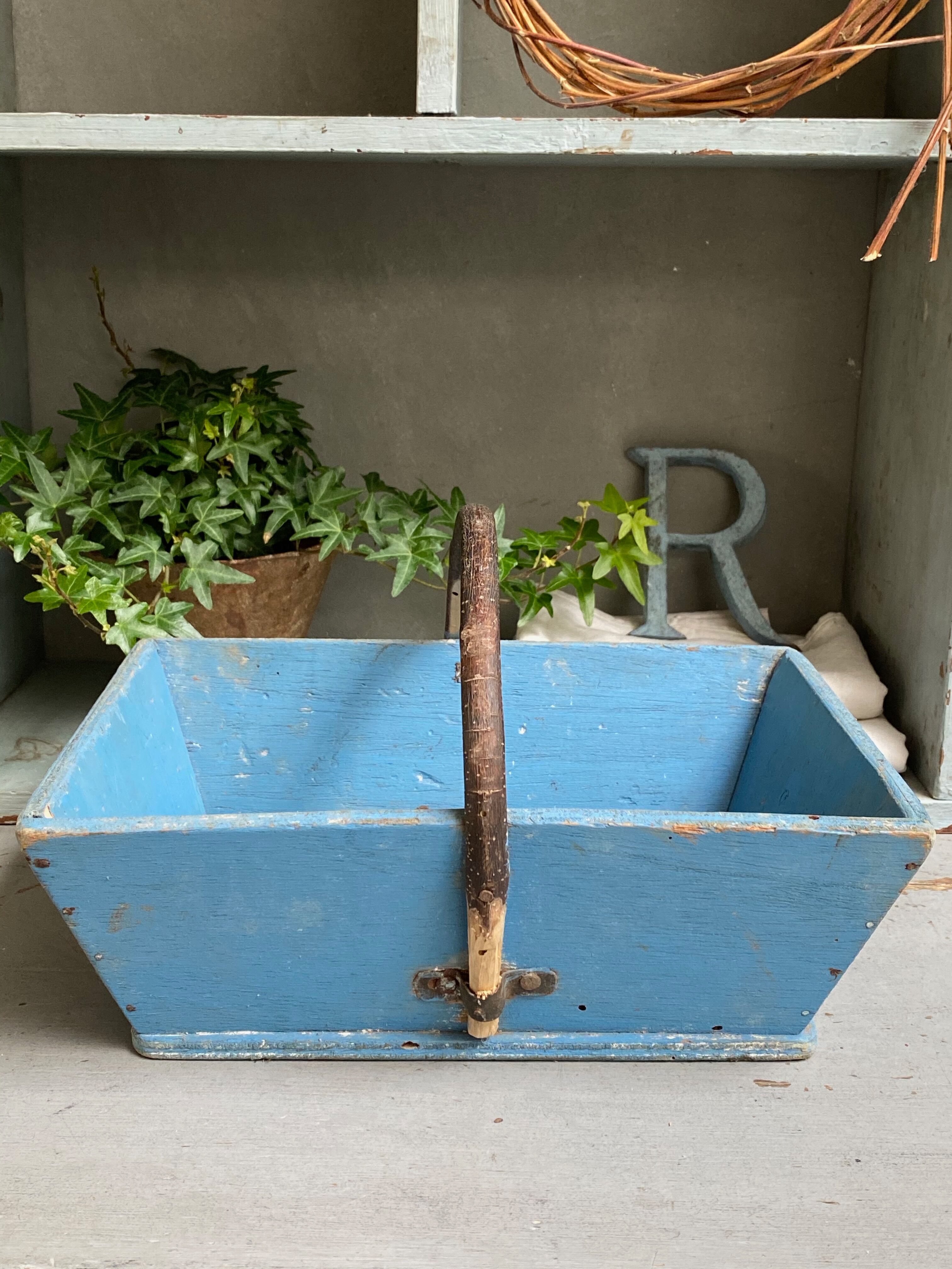 Wooden basket wabi sabi
