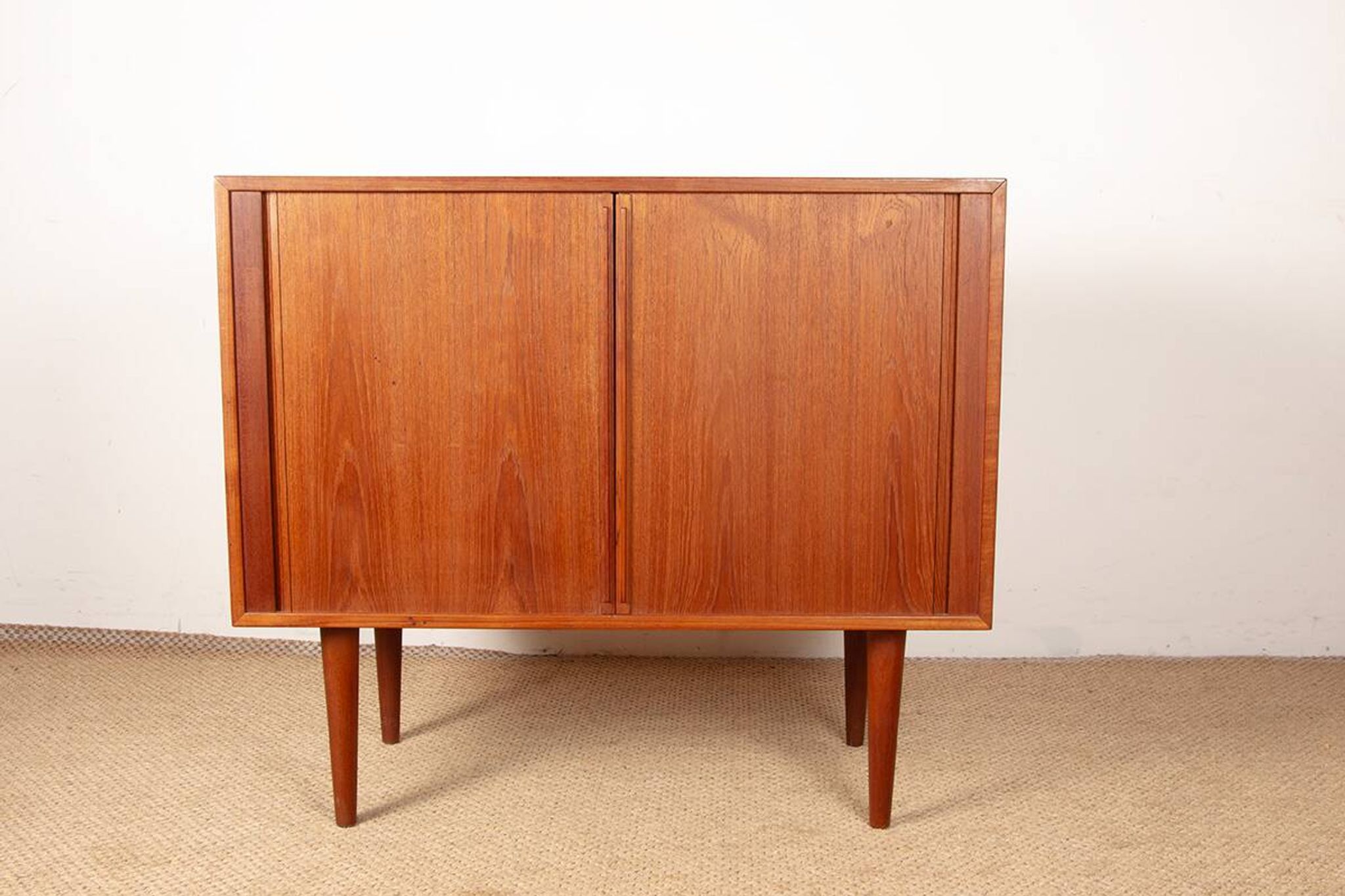Small Danish Enfilade in teak model 42 by Kai Kristiansen, Feldballes.
