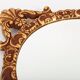 Vintage Italian mirror in gold and brown, gilded woodwork, 1960s.