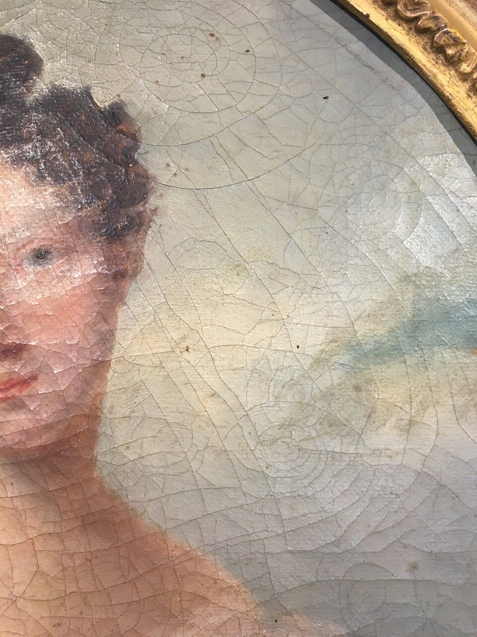 Portrait of woman in white dress, 19th century
