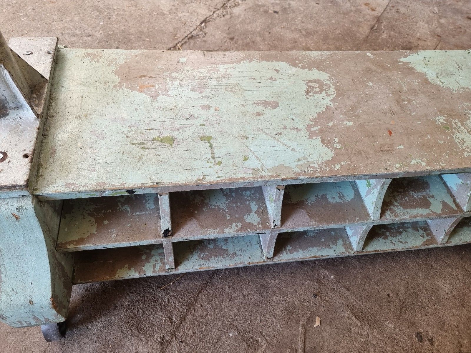 Old industrial coat rack, wardrobe rack XXXL