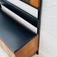 Vintage wall coat rack with storage bench from the 1970s.