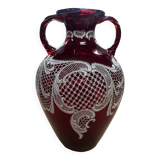 Small red blown vase