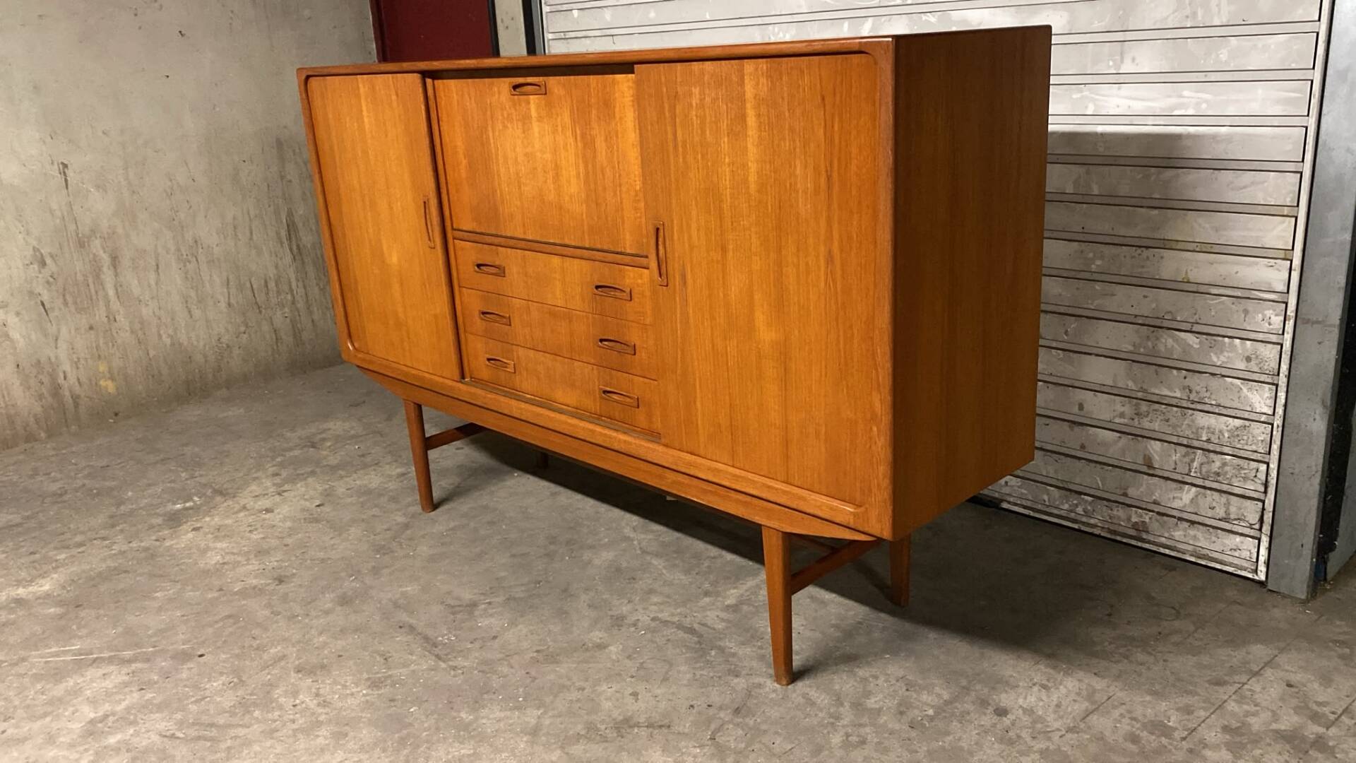 Vintage Scandinavian teak enfilade Clausen & son