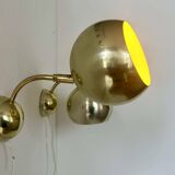 Pair of vintage adjustable wall lights, brass, Sweden 1970