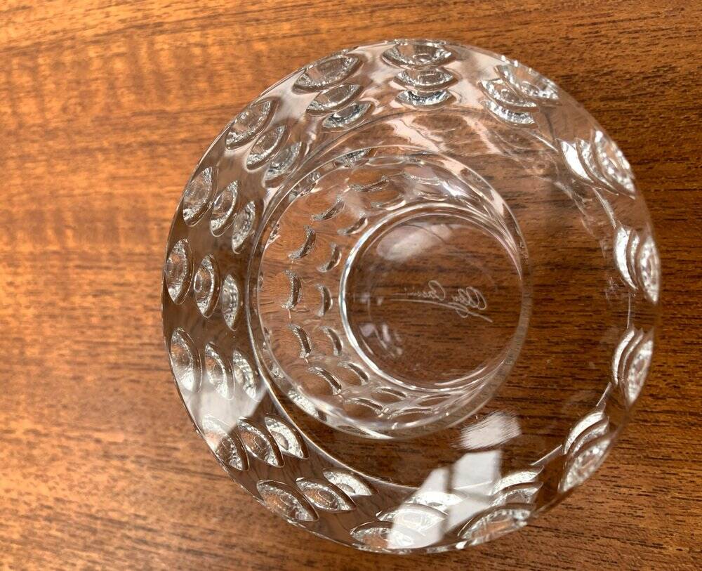 Vintage crystal glass chandelier by Oleg Cassini