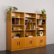 Ib Kofod Larsen Danish oak 3 modules bookshelf vinyl records shelves for Faarup, Denmark, 80s