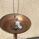 Copper and glass hanging lamp with his Ezan glass disc