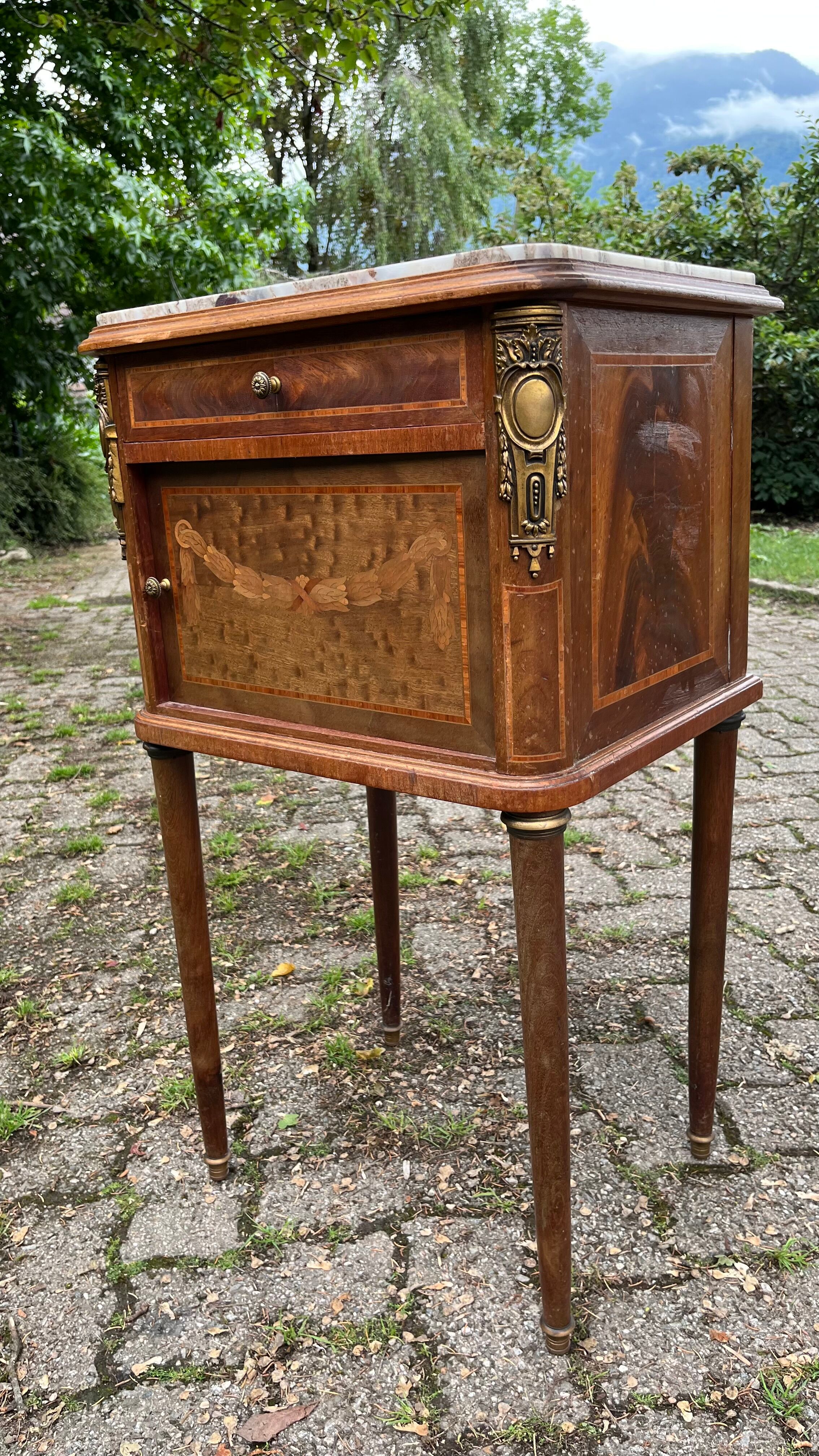 Vintage high bedside table