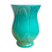 Emerald and gold vase