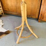 Vintage rattan parrot coat rack