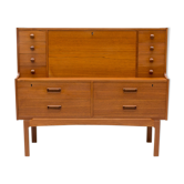 Secrétaire danois en teck des années 1960, modèle 69, par Arne Wahl Iversen