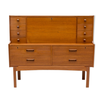Secrétaire danois en teck des années 1960, modèle 69, par Arne Wahl Iversen